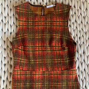 Colorful Zara Plaid Peplum Top (Size S)